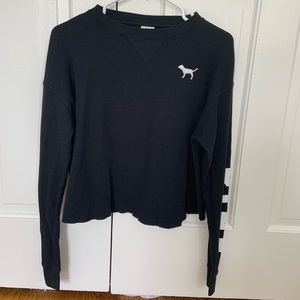 Size xs Pink/VS long sleeve waffle tee